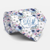 Spun Sugar & Skydiver Blue Wedding Keepomwille Nec Stropdas (Opgerold)