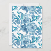 Spun Sugar & Skydiver Blue Wedding Rehearsal Kaart (Achterkant)