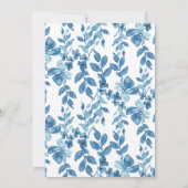 Spun Sugar & Skydiver Blue Wedding Rehearsal Kaart (Achterkant)