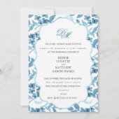 Spun Sugar & Skydiver Blue Wedding Rehearsal Kaart (Voorkant)