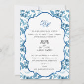 Spun Sugar & Skydiver Blue Wedding Rehearsal Kaart (Voorkant)