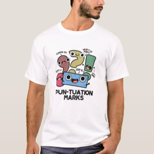 Spun-tuation markeert grappige interpunctie woords t-shirt