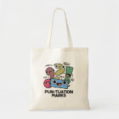 Spun-tuation markeert grappige interpunctie woords tote bag (Voorkant)