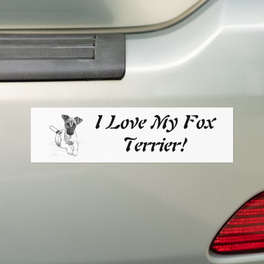 Spunky Fox Terrier Bumpersticker (Op auto)