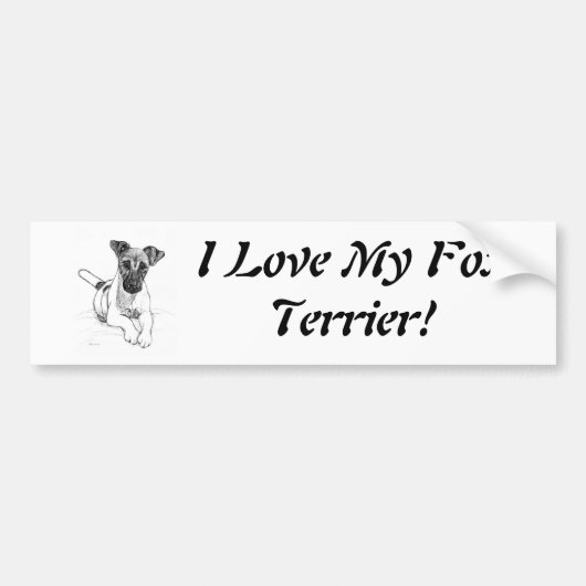 Spunky Fox Terrier Bumpersticker (Voorkant)