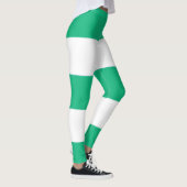 Spunky Green and White Stripes voor FUN! Leggings (Rechts)