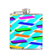 Spunky Neon Turquise Retro Vibes Fun Abstract Heupfles (Voorkant)