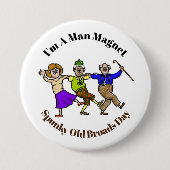 Spunky Old Broad Man Magnet Button (Voorkant)