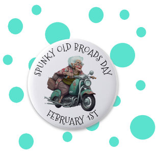 Spunky Old Broads Day 1 februari Ronde Button 5,7 Cm