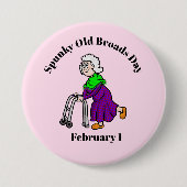 Spunky Old Broads Day Ouderen Button (Voorkant)