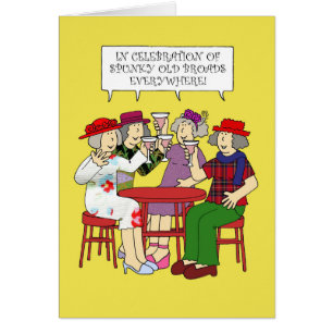 Spunky Old Broads maand februari Cartoon Dames