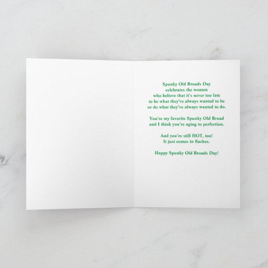 Spunky Oude Dames Dag 1 februari Oudere Dame Kaart (Binnen)