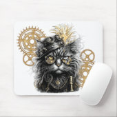 Spunky Paws De Funky Steampunk Kat Muismat (Met muis)