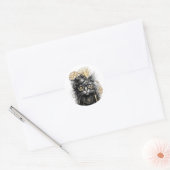 Spunky Paws De Funky Steampunk Kat Ronde Sticker (Envelop)