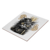 Spunky Paws De Funky Steampunk Kat Tegeltje (Zijkant)