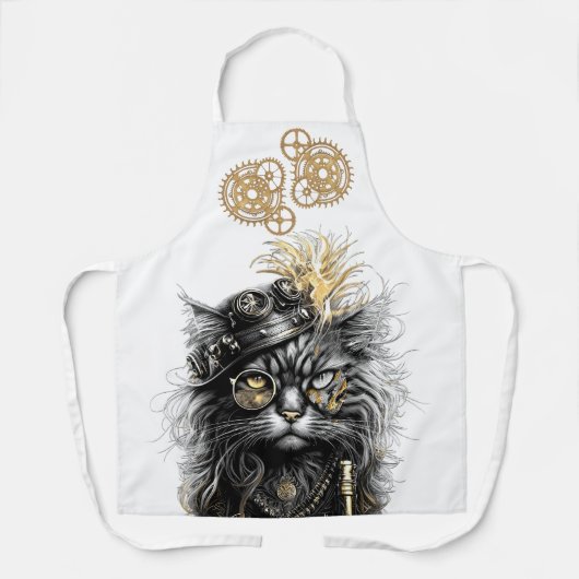 Spunky Paws The Funky Steampunk Cat  Schort (Voorkant)