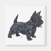 Spunky Scottie Dog Magneet (Voorkant)