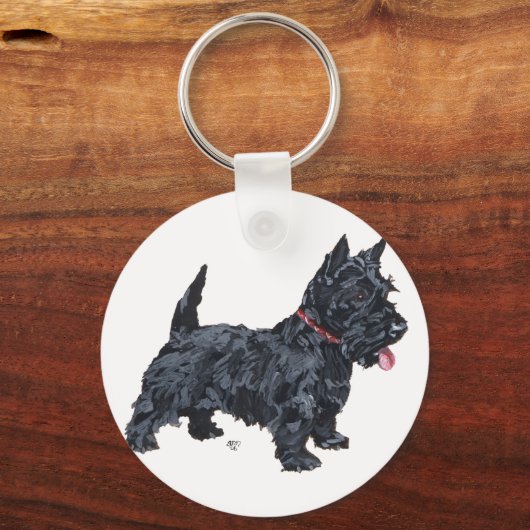Spunky Scottie Dog Sleutelhanger (Voorkant)