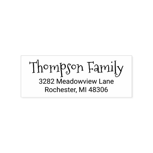 Spunky Script | Retouradres Rubberstempel (Gestempeld)