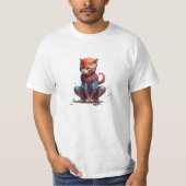 Spunky Superhero: Spy Web-Slinging Cat T T-shirt (Voorkant)