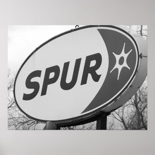 Spur-gasstation Poster (Voorkant)