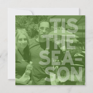 Spure Green Family-fotokerstkaart Feestdagenkaart