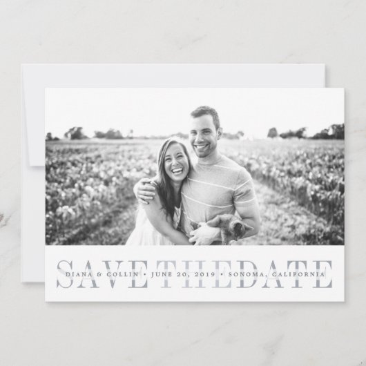 Spure Stripe | De datum-fotokaart opslaan Save The Date (Voorkant)