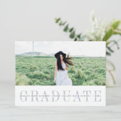 Spure Stripe | Foto Afstuderen Announcement Kaart (Staand voorkant)