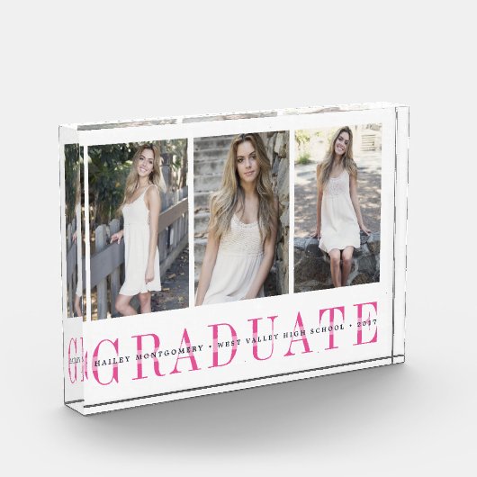 Spure Stripe Three-Photo Afstuderen Keepomwille Fotoblokken (Links)