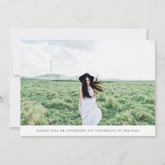 Spure Stripe | Twee foto-Afstuderen Aankondiging (Achterkant)