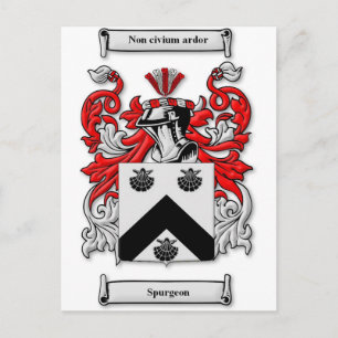 Spurgeon Coat of Arms Briefkaart