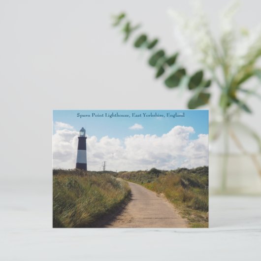 Spurn Point Lighthouse, Yorkshire, Briefkaart (Staand voorkant)