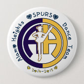 SPURS Alamo Heights HS Dance Team Spirit Button (Voorkant)