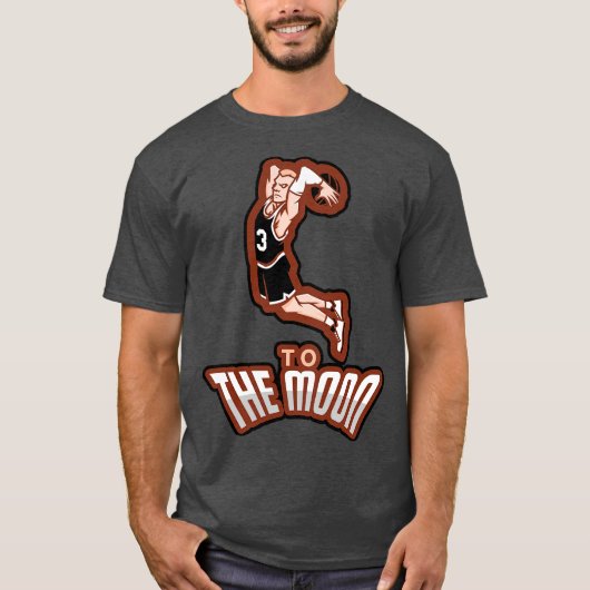 Spurs Basketbal naar de maan T-shirt (Voorkant)
