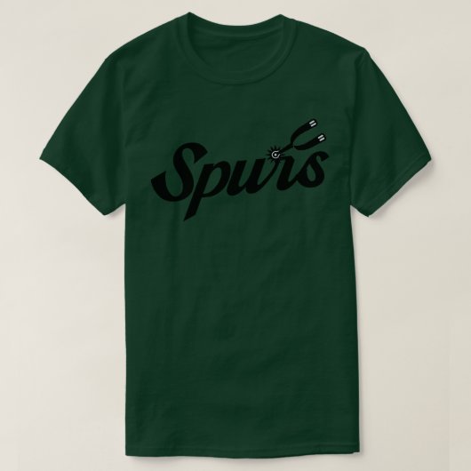 Spurs Basketbal Retro T-shirt (Design voorkant)