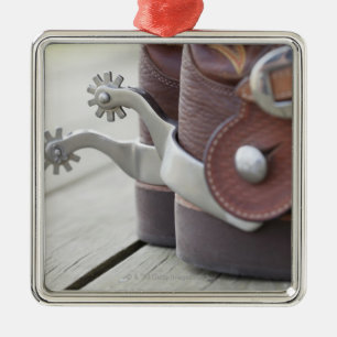 Spurs op cowboylaarzen metalen ornament