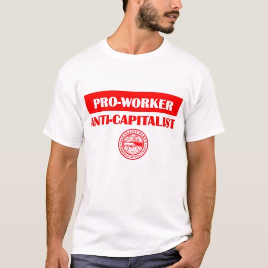 SPUSA Pro-Worker/Anti-Capitalist T-shirt (Voorkant)