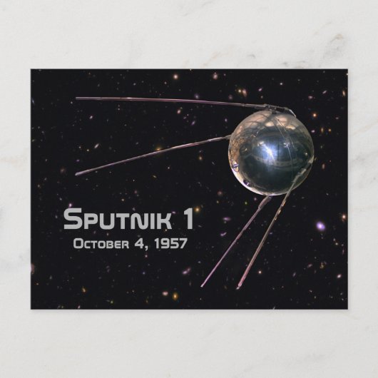 Sputnik 1 Earth Satellite Briefkaart (Voorkant)