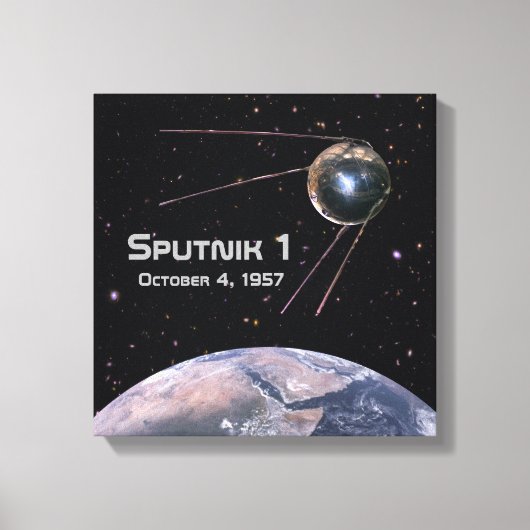 Sputnik 1 Earth Satellite Canvas Afdruk (Voorkant)
