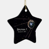 Sputnik 1 Earth Satellite Keramisch Ornament (Rechts)