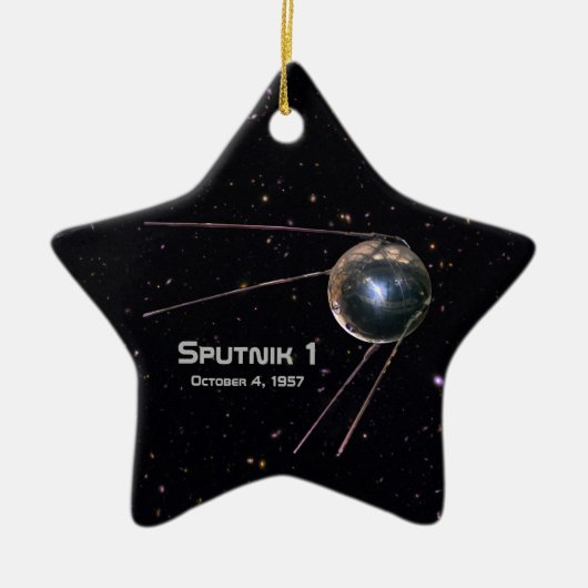 Sputnik 1 Earth Satellite Keramisch Ornament (Voorkant)