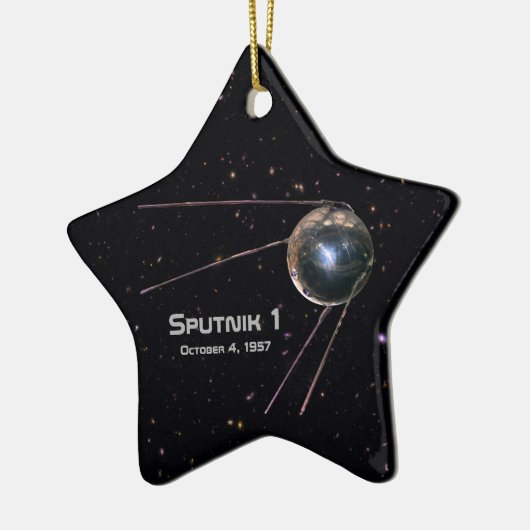 Sputnik 1 Earth Satellite Keramisch Ornament (Links)