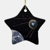 Sputnik 1 Earth Satellite Keramisch Ornament (Achterkant)