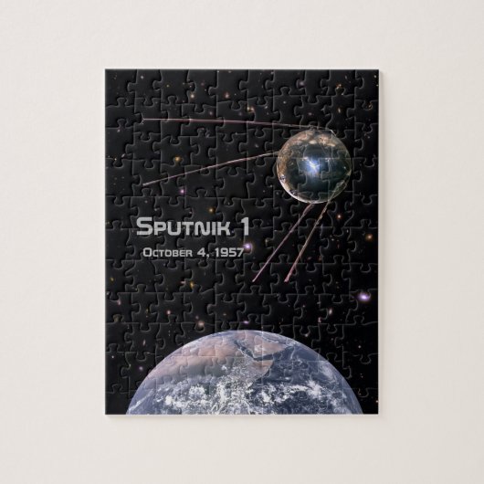 Sputnik 1 Earth Satellite Legpuzzel (Verticaal)