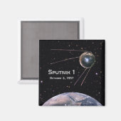 Sputnik 1 Earth Satellite Magneet (Voorkant / Achterkant)