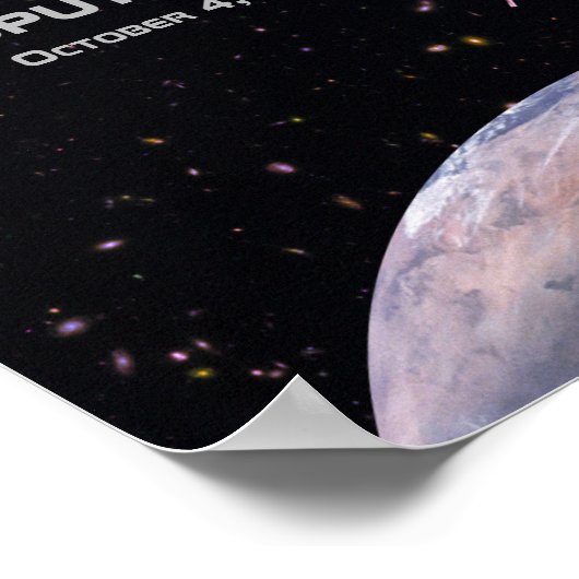 Sputnik 1 Earth Satellite Poster (Hoek)