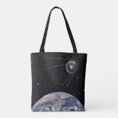 Sputnik 1 Earth Satellite Tote Bag (Achterkant)