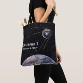 Sputnik 1 Earth Satellite Tote Bag (Dichtbij)
