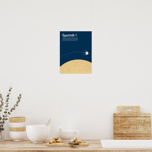 Sputnik 1 Poster voor kinderen (Keuken)