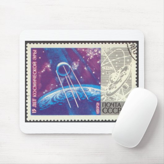 Sputnik 1 Russische ruimtewetenschap 15 jaar Muismat (Met muis)